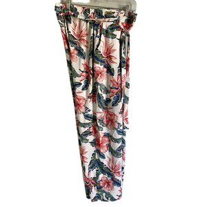 Purple & More Floral Print Lightweight Pants with Pockets Women's Medium NEW